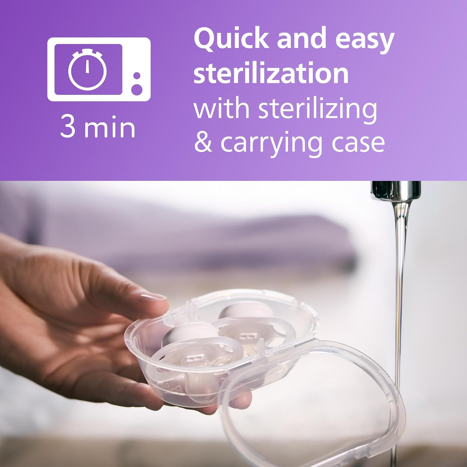 Philips Avent Ultra Start Nighttime Soother Glow, 0-2 Months, 2-Pack image number 4