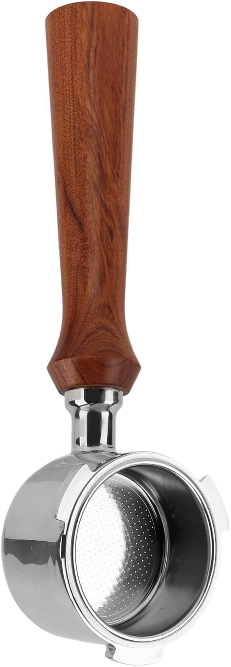 51Mm Espresso Portafilter, Bottomless Portafilter Filter Basket Coffee with Stainless Steel and Walnut Handle, Solid Wood Handle, Easy to Use, Unique (C1 Beech)