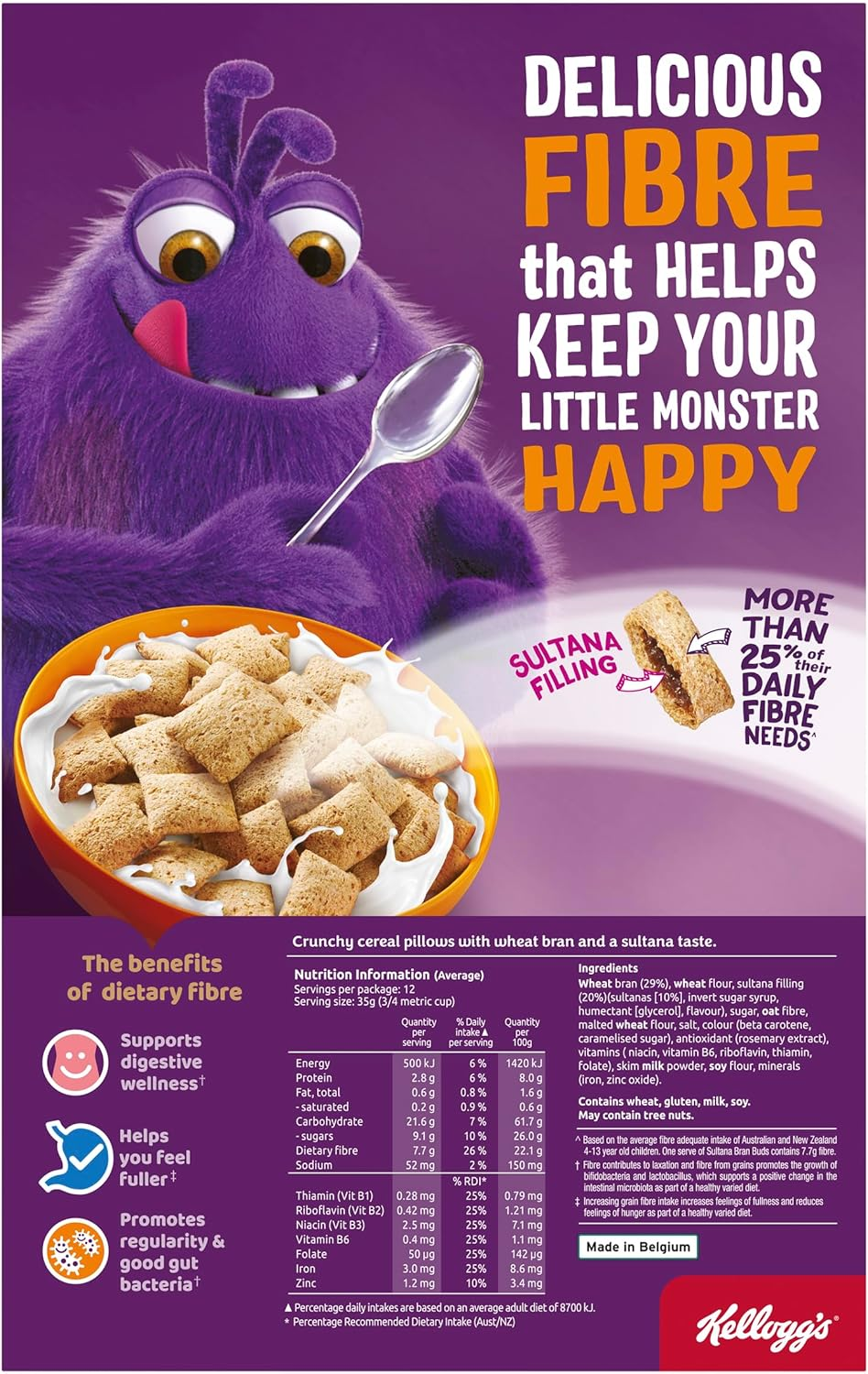 Kellogg'S Sultana Bran Buds Fibre Breakfast Cereal, 450 G image number 4