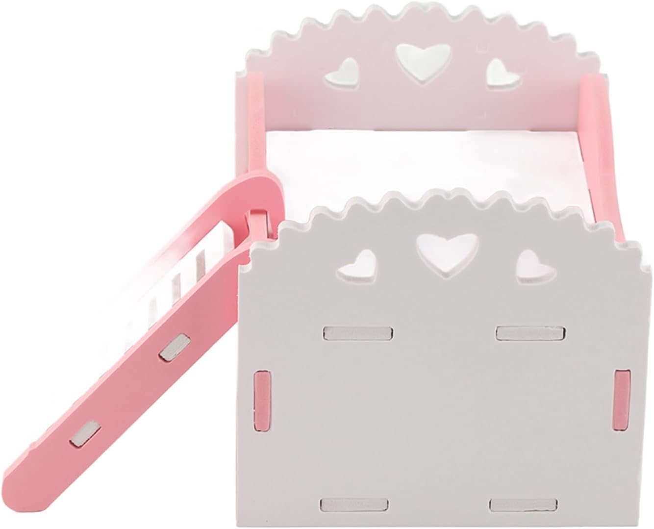 2-Layer Wooden Pet Castle House, 15X11X11Cm, Small Animal Sleeping Nest with Stairs, Waterproof Hamster Hideout for Guinea Pig, Chinchilla, Gerbil image number 1