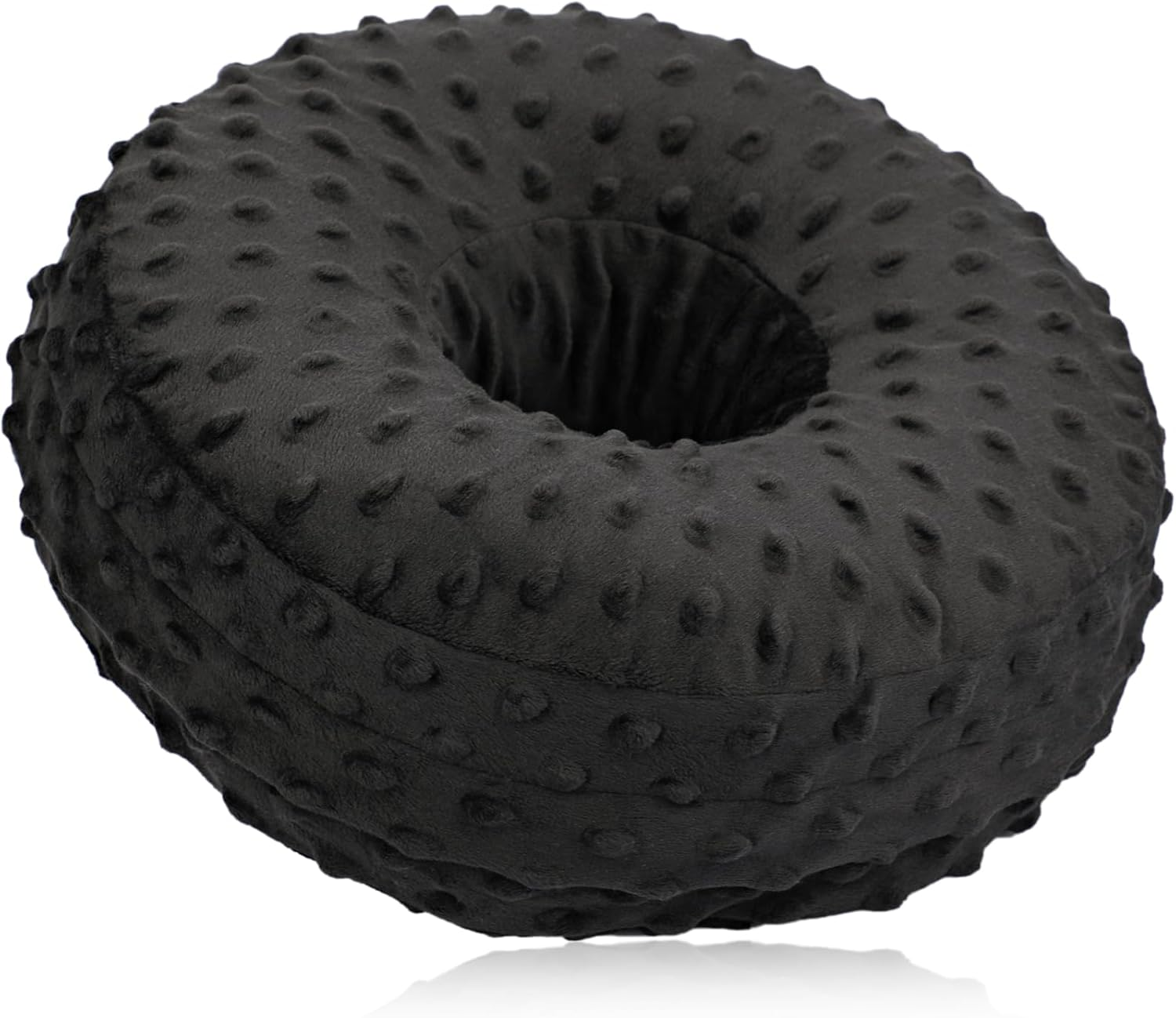 Heal N Hope Washable Ear Piercing Pillow with Removable Pillowcase Donut Pillows Hole for Ear Pain Relief CNH Sleeping Pressure Sore Side Sleepers Ear Guard Protector Cover (Minky Dot Lavender)