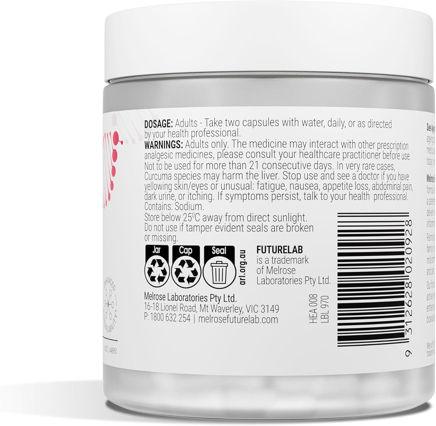 Melrose Futurelab Inflammation Modulator 60 Capsules image number 4