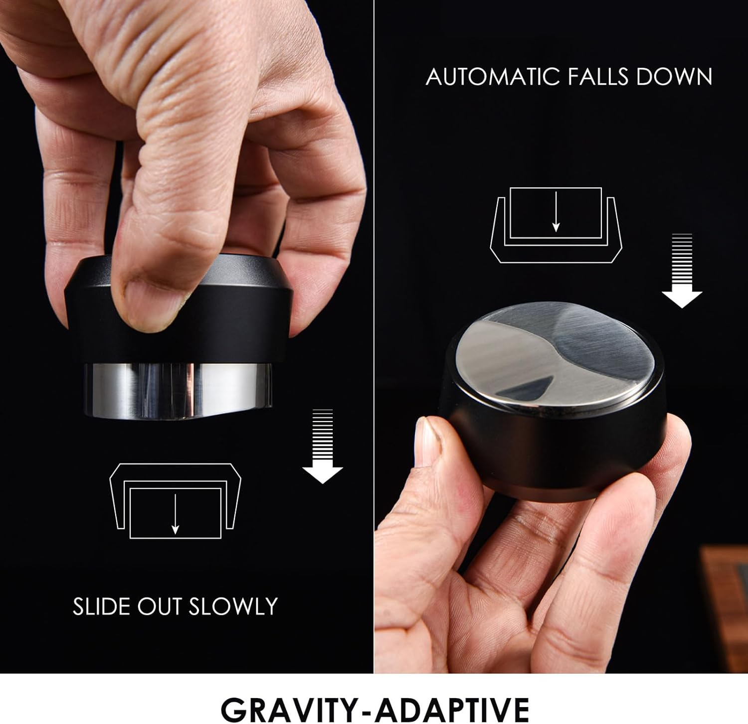 58.5Mm Coffee Gravity Distributor, MATOW Espresso Adaptive Distribution Tool and Leveler Compatible with 58Mm Portafilter, Auto Leveling Distributor with Unique Stainless Steel Two Sided Convex Base image number 2
