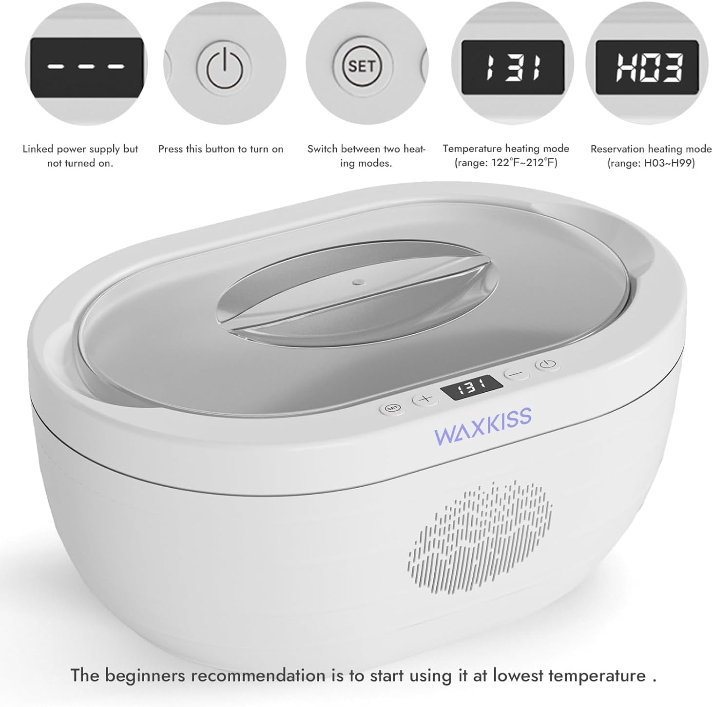 Paraffin Wax Machine for Hand and Feet with Paraffin Wax Refills Moisturizing, 3000Ml Safety Hand Wax Paraffin Machine for Reservation Paraffin Wax Bath Warmer image number 1