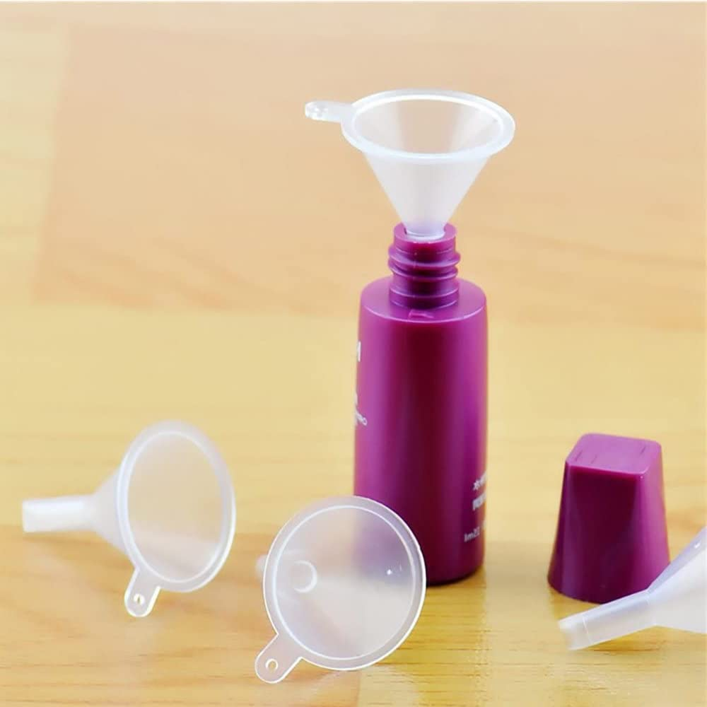 20Pcs Clear Mini Funnels, PVC Travel Small Funnels for Filing Small Samples Perfumes, Essential Oil, Emulsion, Spices, Glitter Powder, Sand Art & DIY Craft image number 3