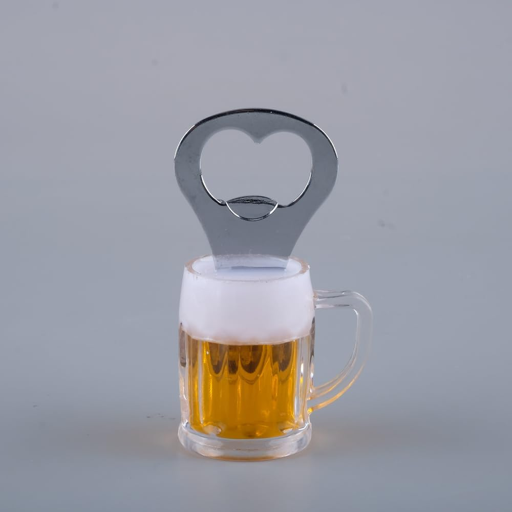 Homemaster Beer Mug Shaped Bottle Opener with Magnet, 8.5 X 3 Cm Size, Assorted image number 1