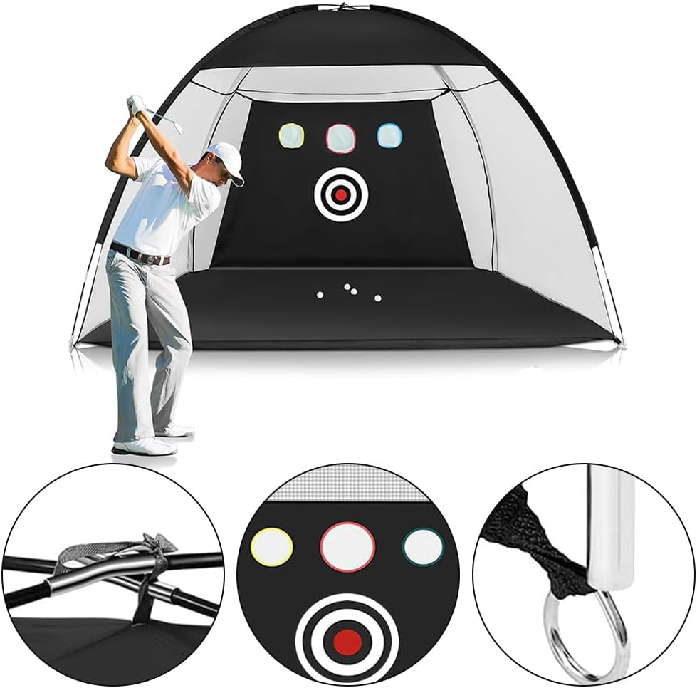 Golf Hitting Nets Kit with Target/Mat/Balls/Tee/Bag, Golf Practice Net, All in 1 Home Heavy Duty Golf Hitting Net, Golf Hitting Nets for Backyard Outdoor image number 2