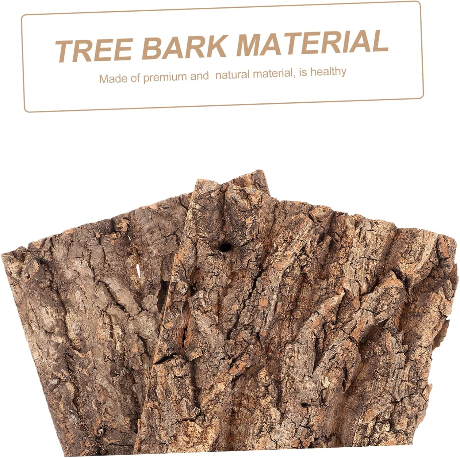 Outanaya 2Pcs Natural Reptile Bark Hide Decor for Terrarium Safe Climbing Platform for Snakes Lizards Turtles and Bearded Dragons and Creative Landscape Decoration image number 6