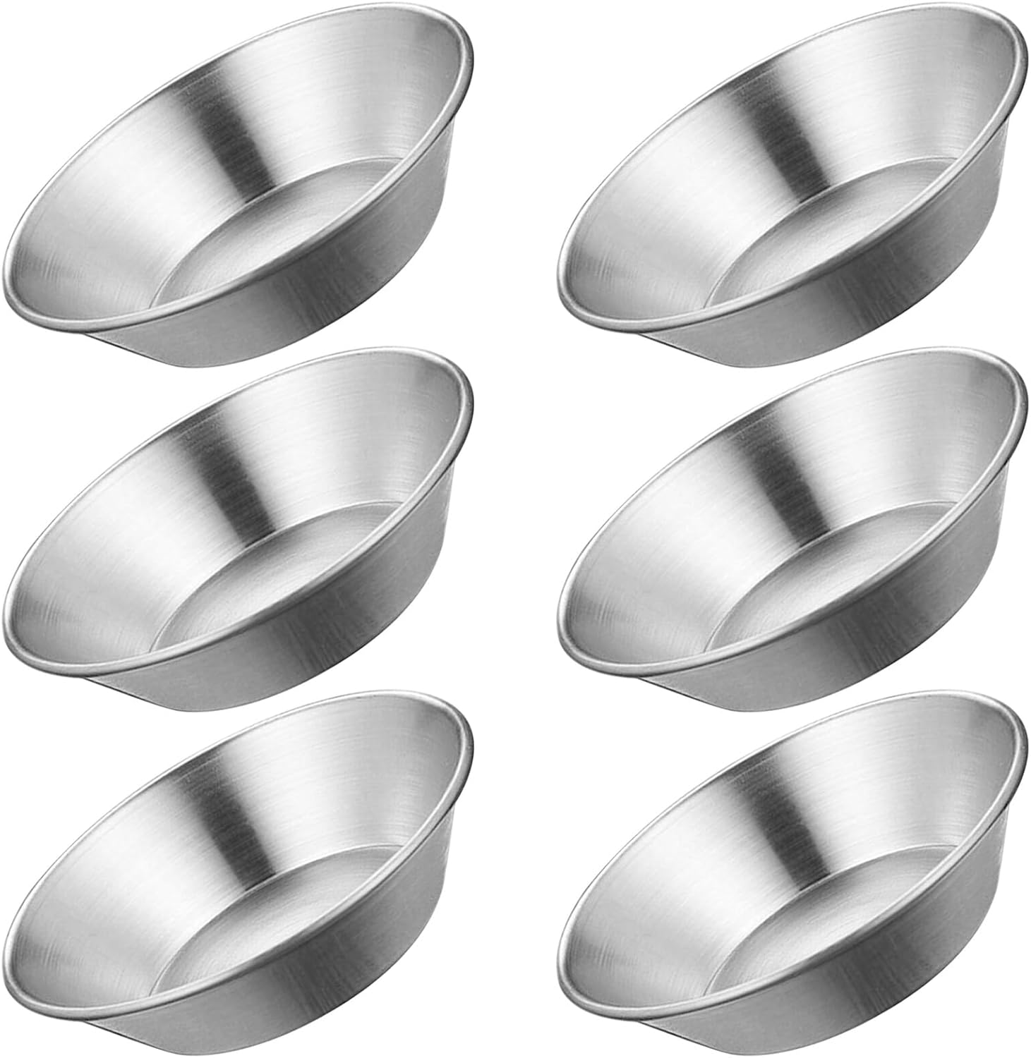 HEANUJJ 6Pcs Aluminium Alloy Egg Tart Baking Molds DIY Pastry Pan for Cakes Jelly Pudding Fruit Compact Lightweight Bakeware for Home Kitchen image number 5