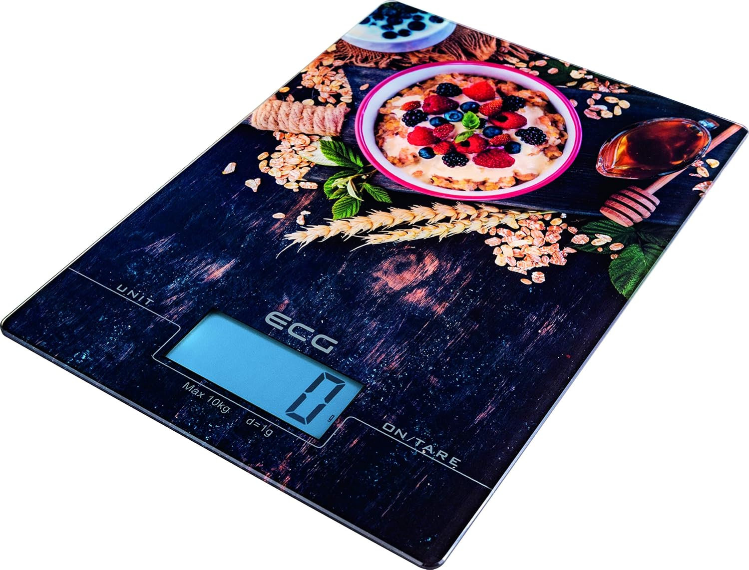 ECG KV 1021 Berries Kitchen Scales Glass image number 5