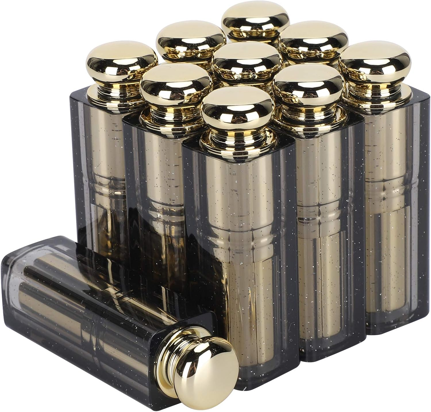 Refillable Lipstick Empty Tube DIY Lip Balm Container ABS Cosmetic Tool Bottle with Precise Alignment for DIY Lipstick Lip Balm Making 10Pcs Set