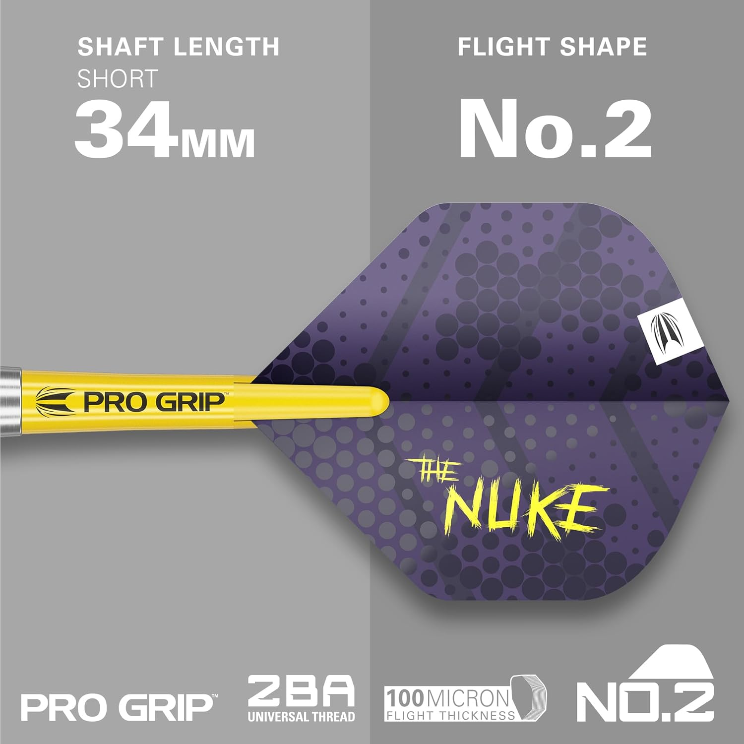 Target Luke the Nuke Littler Brass 22 Gram Steel Tip Darts Set image number 3