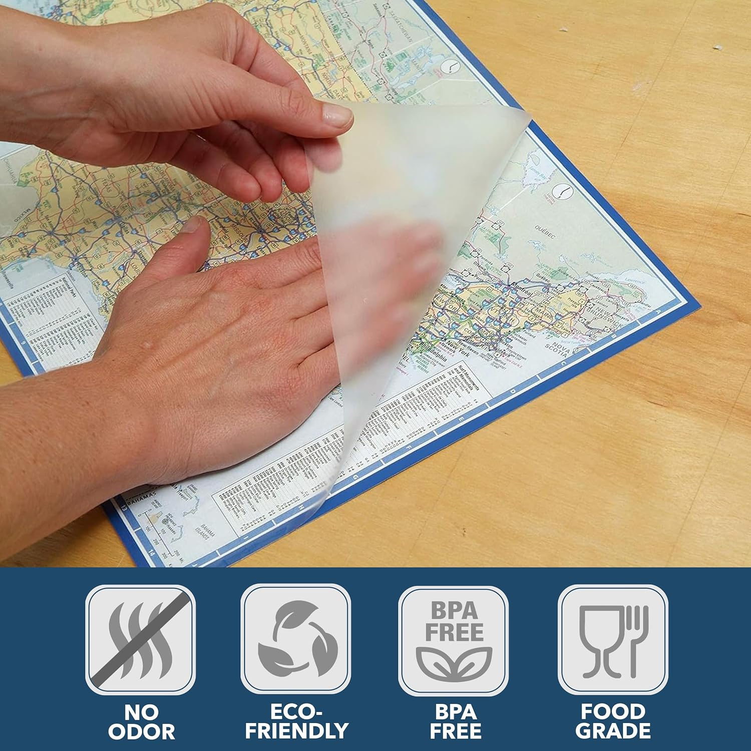 Con-Tact Brand Clear Cover Adhesive Covering, Clear, 18" X 50 Ft, Matte image number 3