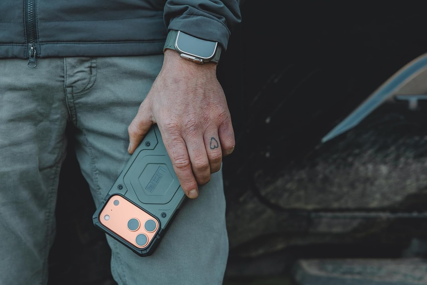 Urban Armor Gear UAG Pathfinder Magsafe Case Iphone 17 Pro - Olive, Phone Case Cover Magsafe Compatible, Apple Iphone Protector image number 2