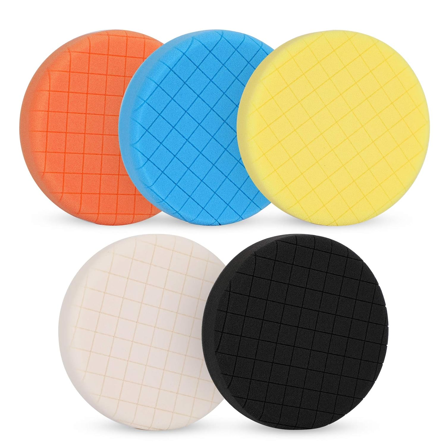 AVID POWER 6 Inch Buffing Polishing Pads 5Pcs for 6 Inch Backing Plate, Compound Buffing Sponge Pads for Car Buffer Polisher Compounding, Polishing and Waxing image number 4
