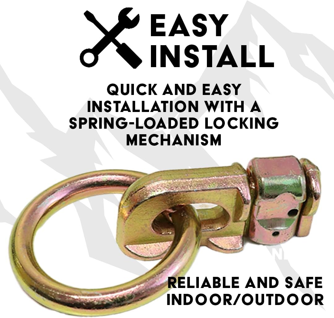 Boxer - 10 Pack - L Track Fitting Double Stud O Ring &ndash; L Track Accessory 5,000Lbs image number 3