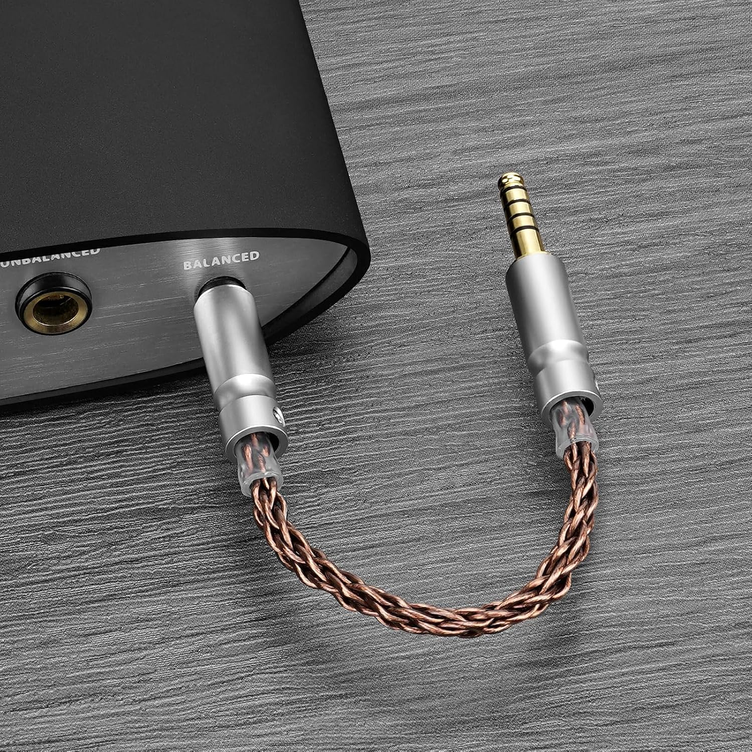 Geekria Apollo 4.4Mm Balanced Cable, Single Crystal Copper 5 Pole Male to Male Upgrade Cord, 8 Strands 6N OCC, Compatible with Ifi DAC, Amplifier, Music Player (18Cm) image number 2