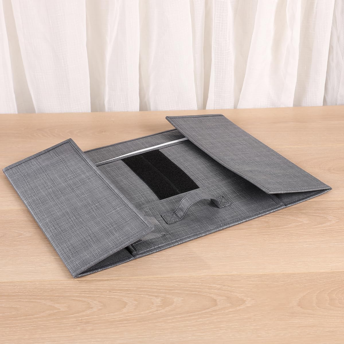 Bed Sheet Organizers and Storage 2 Pack, Foldable Sheet Organizer for Linen Closet, Bedding Folder Storage Box Container for Blanket, Duvet Cover Set, Organizing Bedding Container image number 2