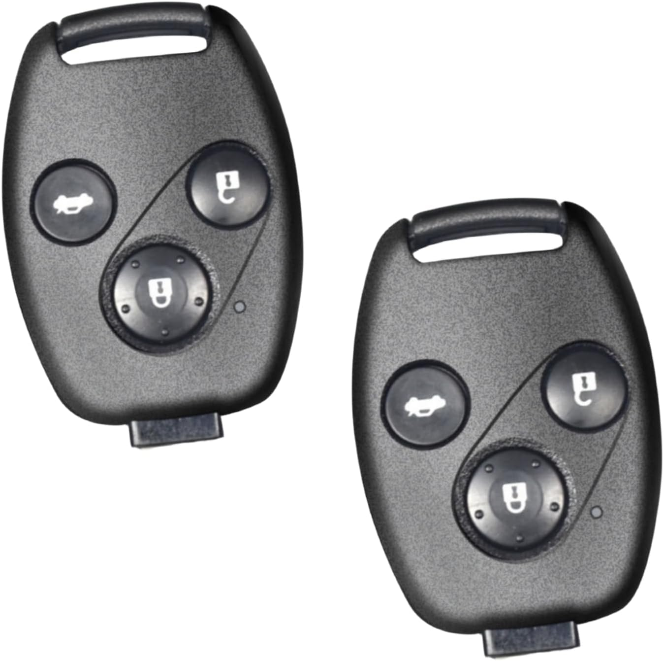 Remote Car Key Fob Replacement Compatible with Honda Civic Jazz CRV Insight Record Fit Frv Key Housings with Key Black (3)