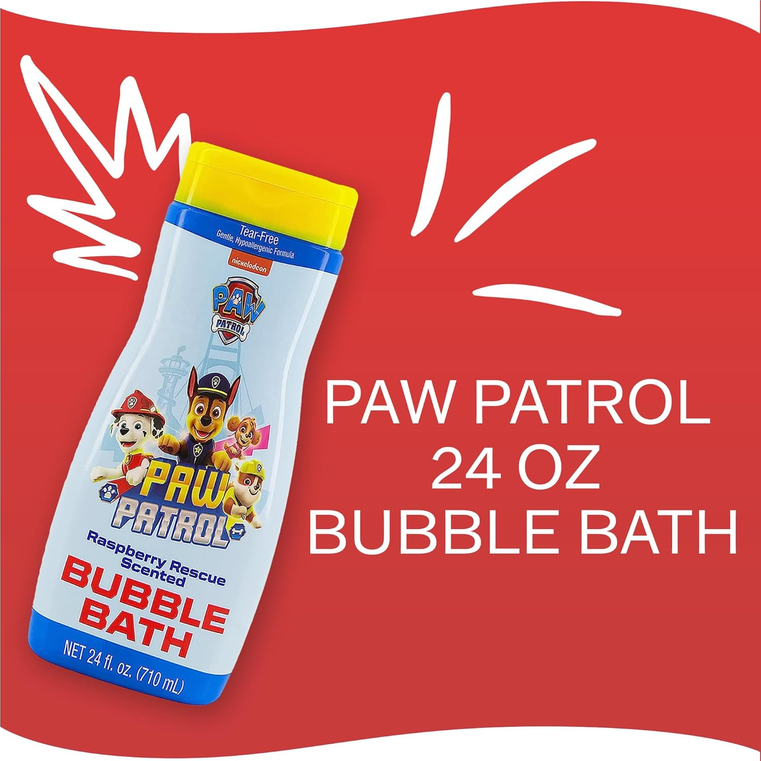 Paw Patrol Bubble Bath 24 Ounce Raspberry Rescue (709Ml) image number 1