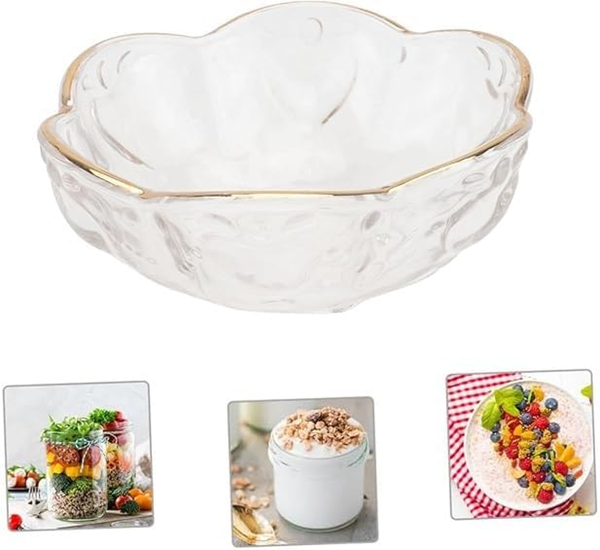 DACUAN 1Pc Glass Salad Bowl Multifunctional Household Tableware for Fruits Desserts and More Design for Parties Gatherings and Everyday Use image number 3