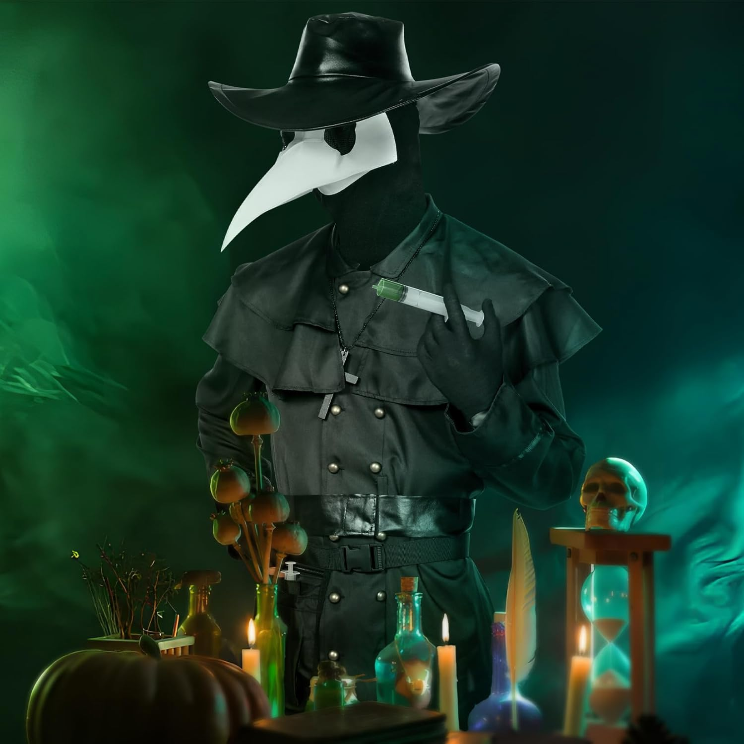 Plague Doctor Costume Set,Plague Doctor Costume Men'S Outfit,Medieval Plague Doctor Outfit,Carnival Halloween Costume for Adults image number 3