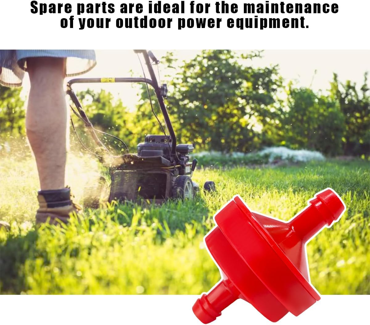 2 PCS Gas Fuel Filter, Lawn Mower 1/4" Inline Gas Fuel Filter, Replacement for OEM Number BS 298090S Fuel Filters 150 Micron for Engines without Fuel Pump, Car Accessories image number 1