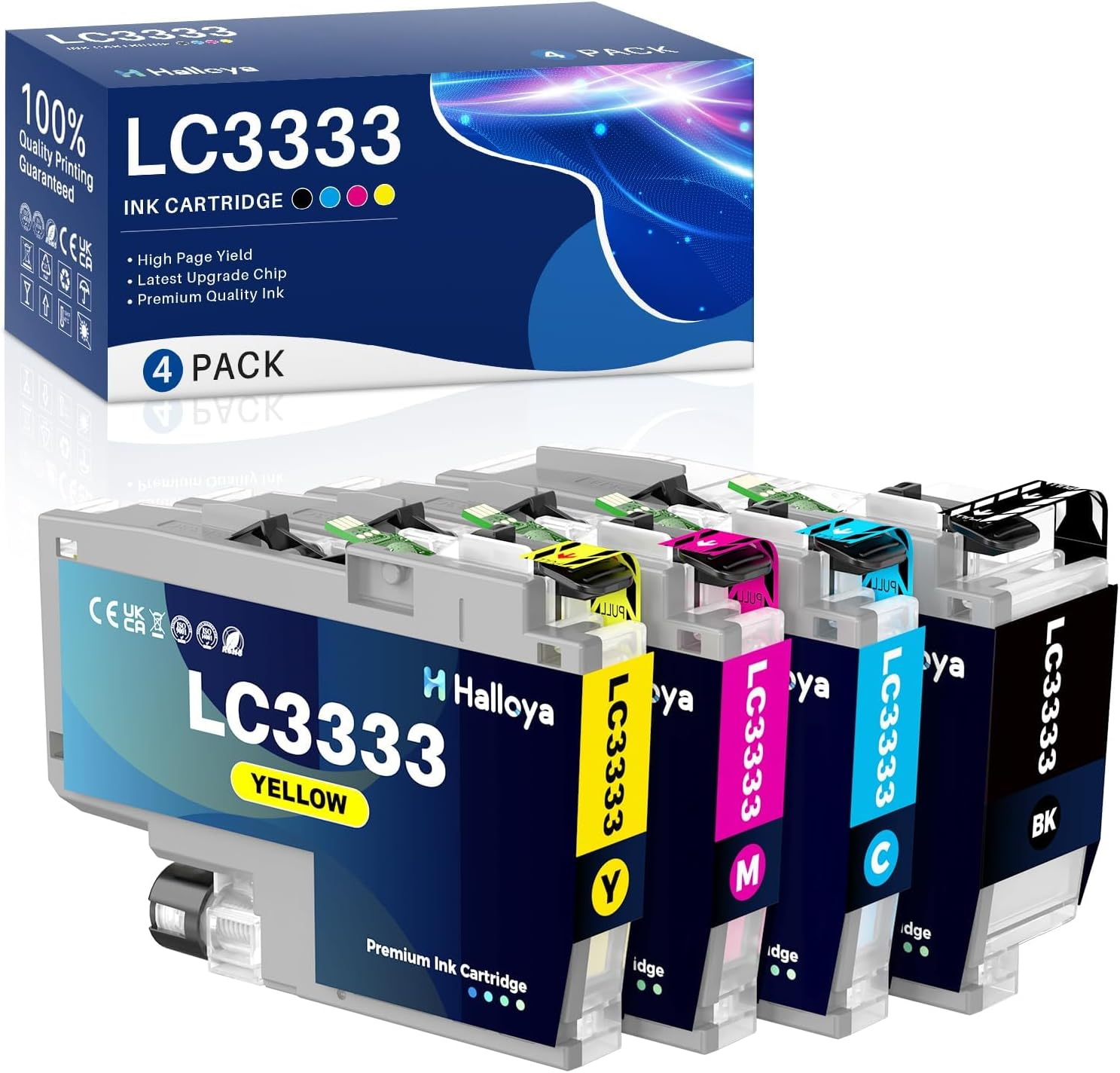 LC3333 Ink Cartridges Compatible for Brother LC 3333 LC-3333 High Yield Replacement Combo Work for DCP-J1100DW MFCJ1300DW Printer (1 Black, 1 Cyan, 1 Magenta, 1 Yellow,4 Pack) image number 6