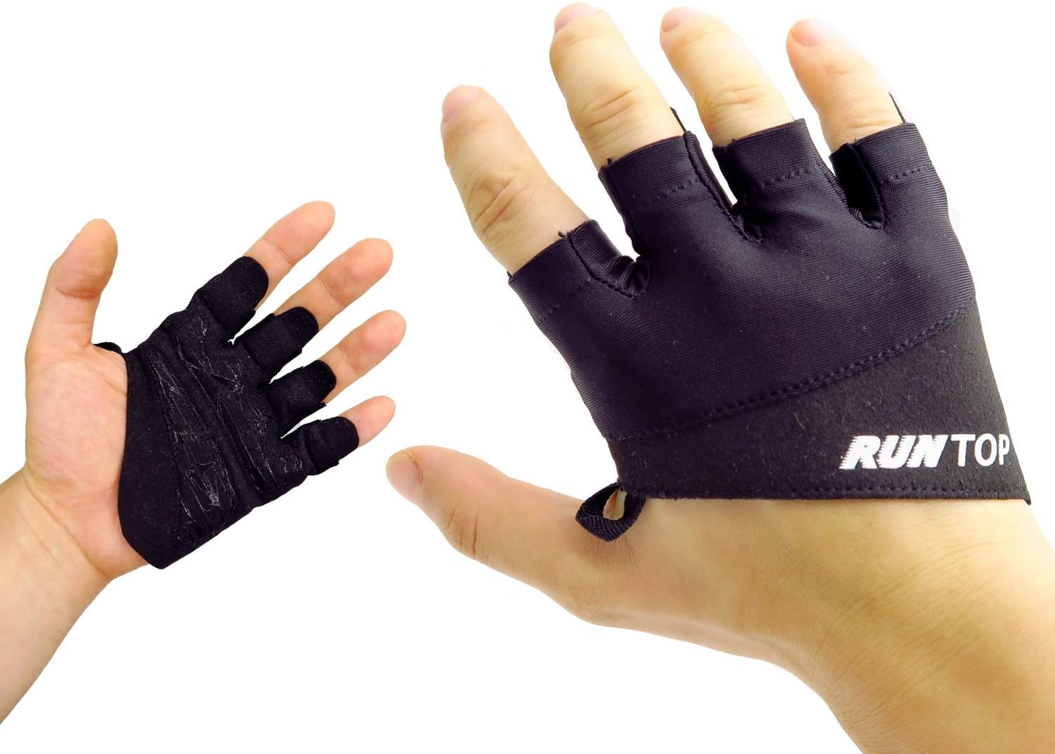 RUNTOP Workout Gloves Weight Lifting Grips with Silicon Padding Exercise Gloves Perfect for Women Men Crossfit Training WODS Weightlifting Bodybuilding Powerlifting Gym Fitness image number 2