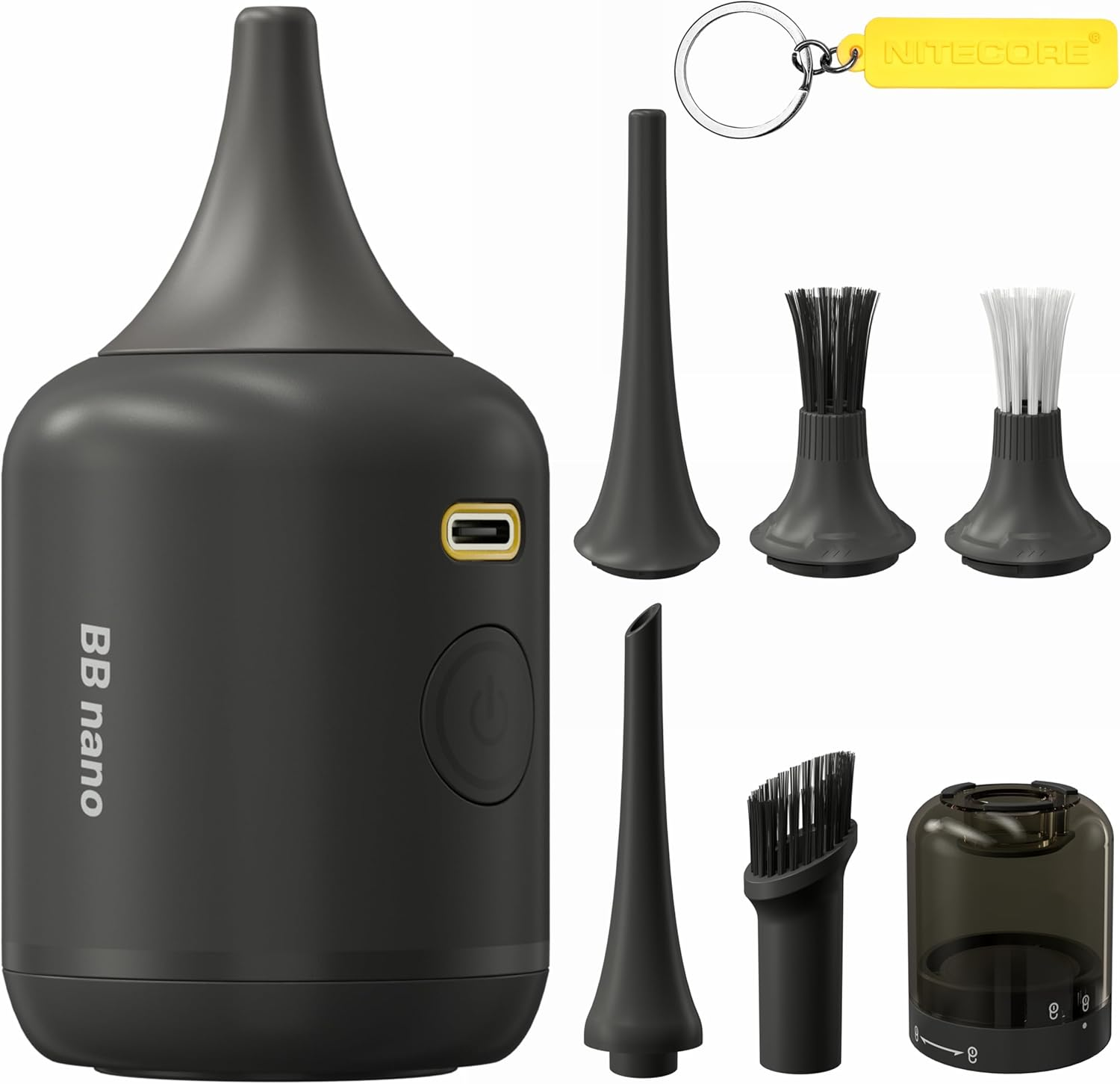 NITECORE BB Nano Portable Versatile Electronic Photography Air Blower with NIA007 Extension Vacuum Kit, NIA008 Enhanced Cleaning Kit, NITECORE Tag image number 3