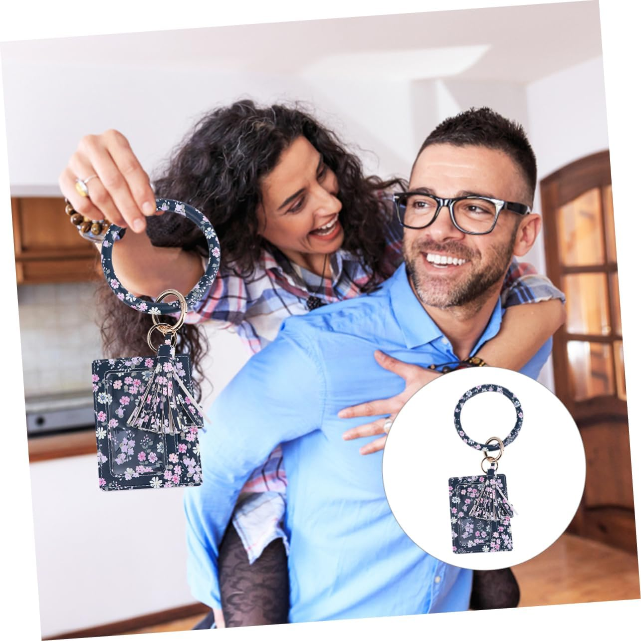 Ciieeo Wrist Keychain Card Holder Bag Multifunctional Key Ring Holder for Keys Wallet Cards in Pocket Use image number 3