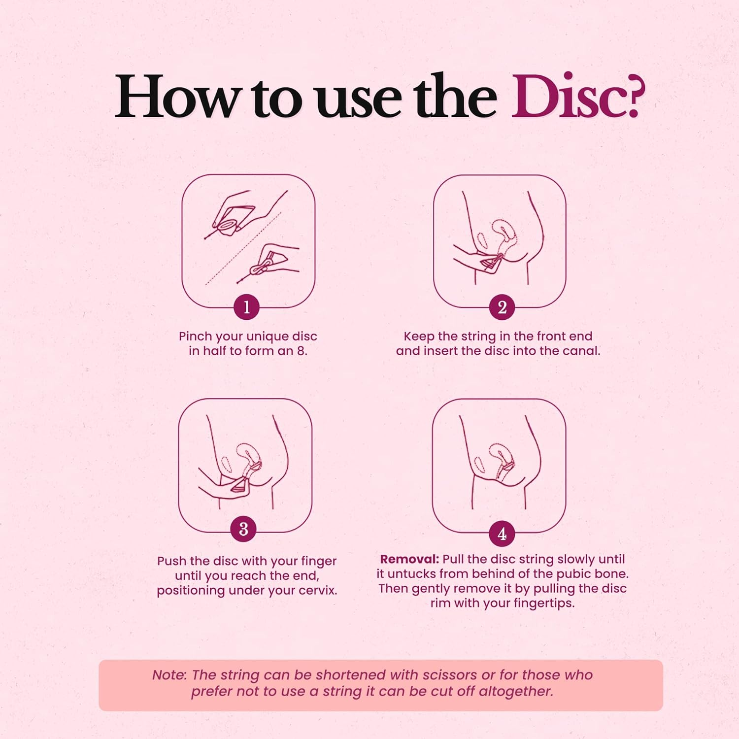 LUMMA Menstrual Disc - Includes Carrying Pouch & Silicone String for Easy Removal - Comfortable & Sustainable Choice to Tampons - Leak-Proof Reusable Medical Grade Silicone - Transparent, Short Cervix image number 1