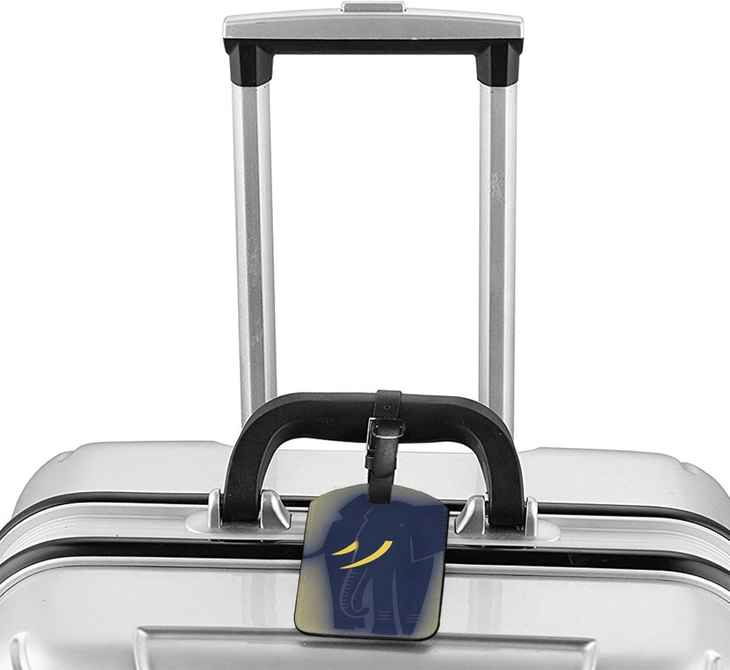 Elephant Silhouette Print Elegant Tag Stylish Tag Luggage Tag 4.3 X 2.76 Inch for Suitcases Travel Bags image number 4