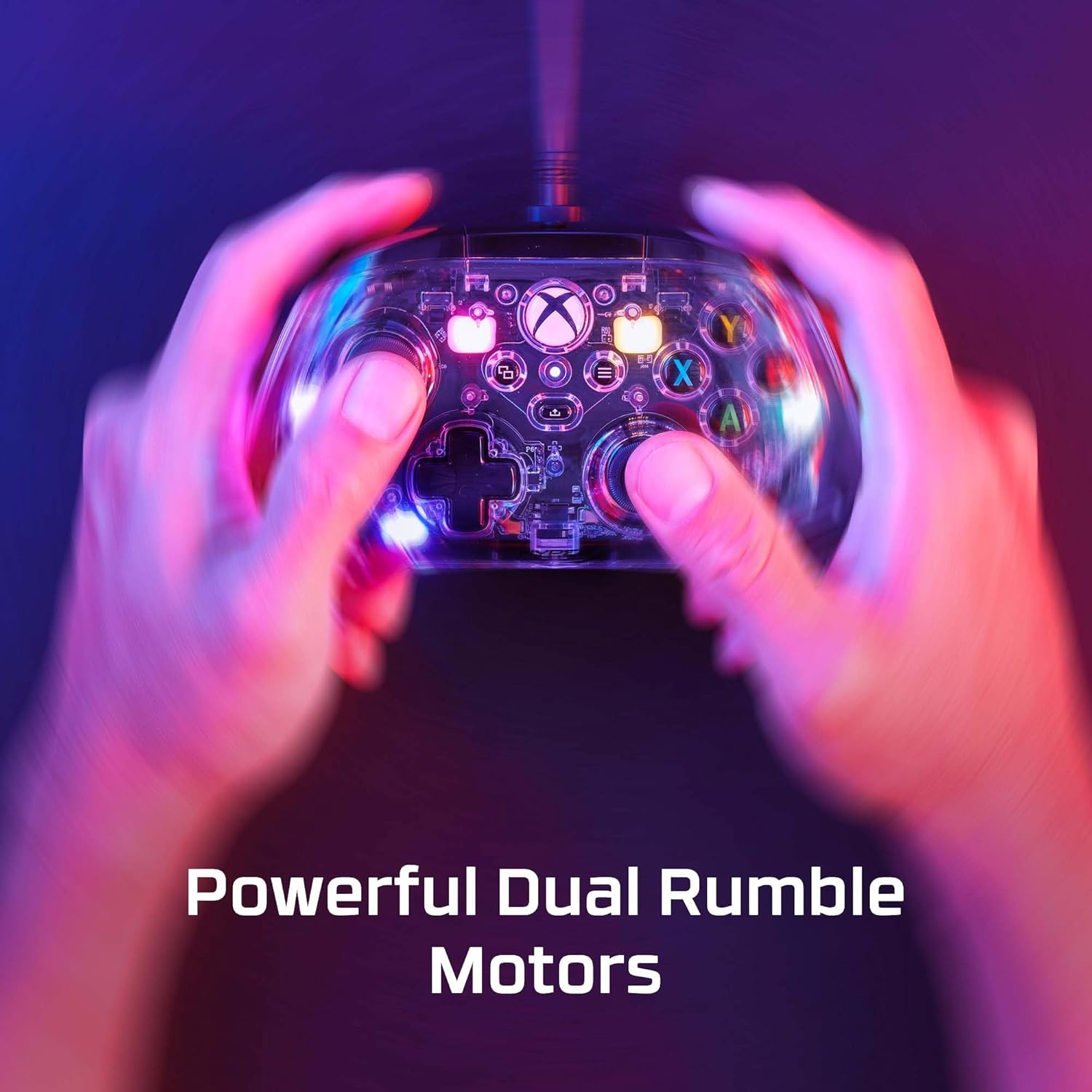 Hyperx Clutch Gladiate RGB Gaming Controller for Xbox Series X|S Licensed by Xbox Full RGB Wired Clear image number 4