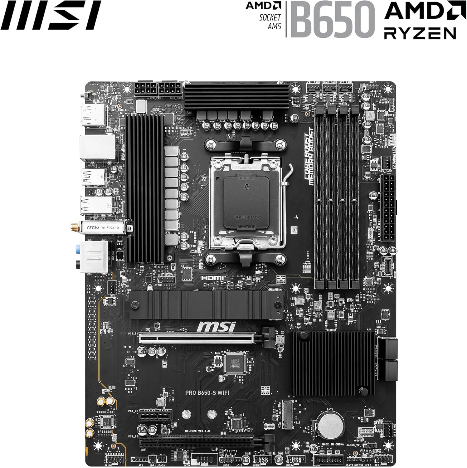 MSI AM5 ATX PRO B650-S WIFI DDR5 Motherboard