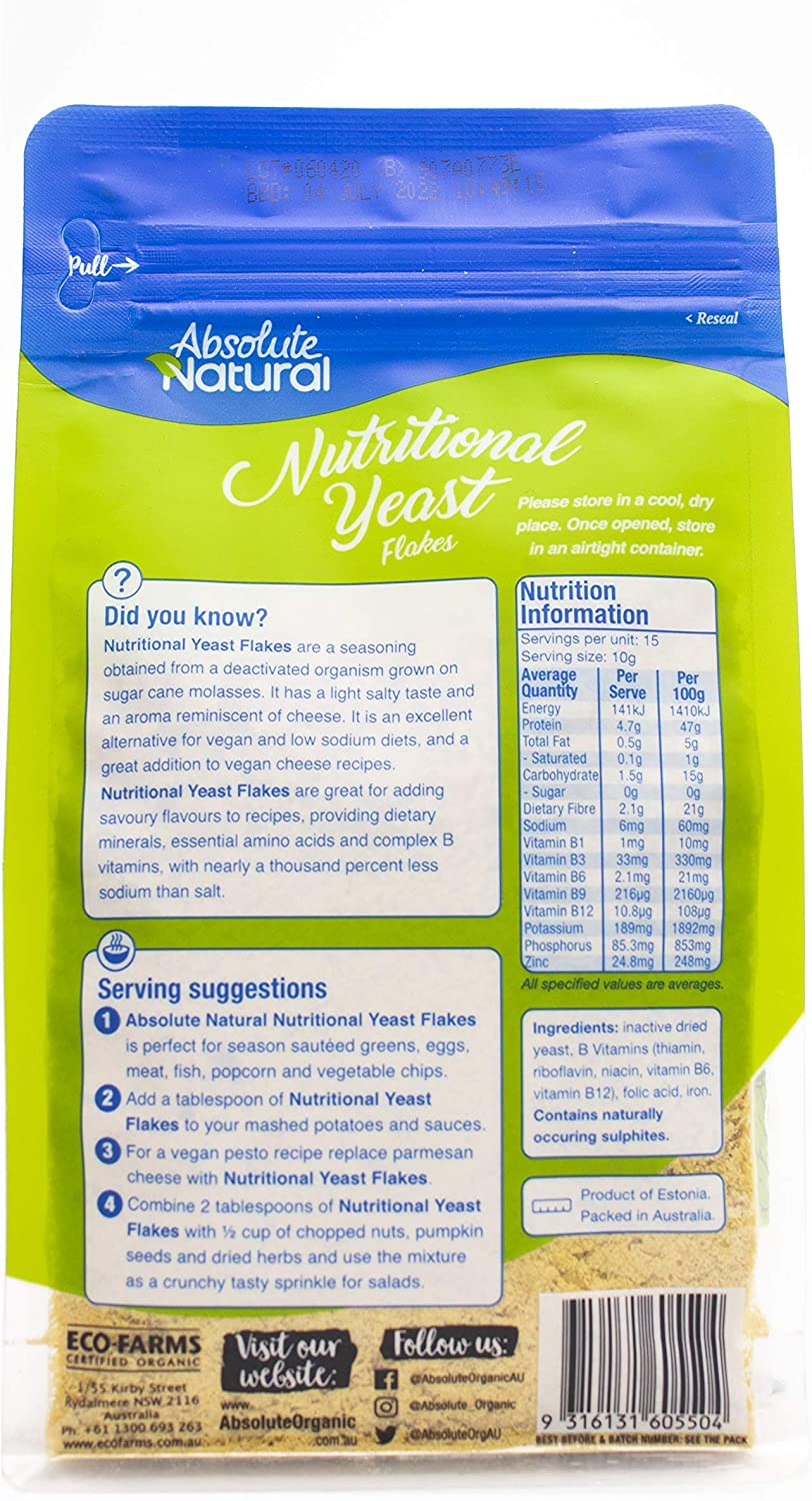 Absolute Organic Nutritional Yeast 150 G, 150 G image number 1