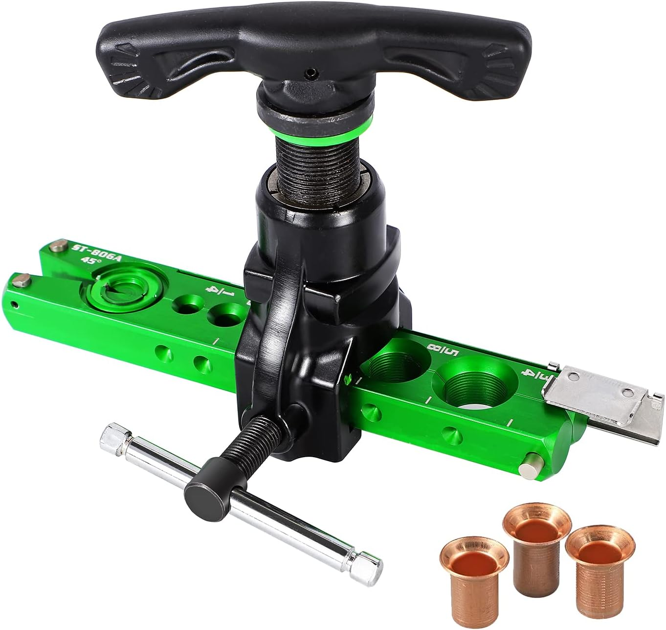 Bonvoisin Flaring Tool 1/4&rdquo;-3/4&rdquo; HVAC Single Flare Tool 45&deg; Eccentric Tube Flaring Tool with Clutch Limit Piece for Copper Aluminum Tubing (One Piece)