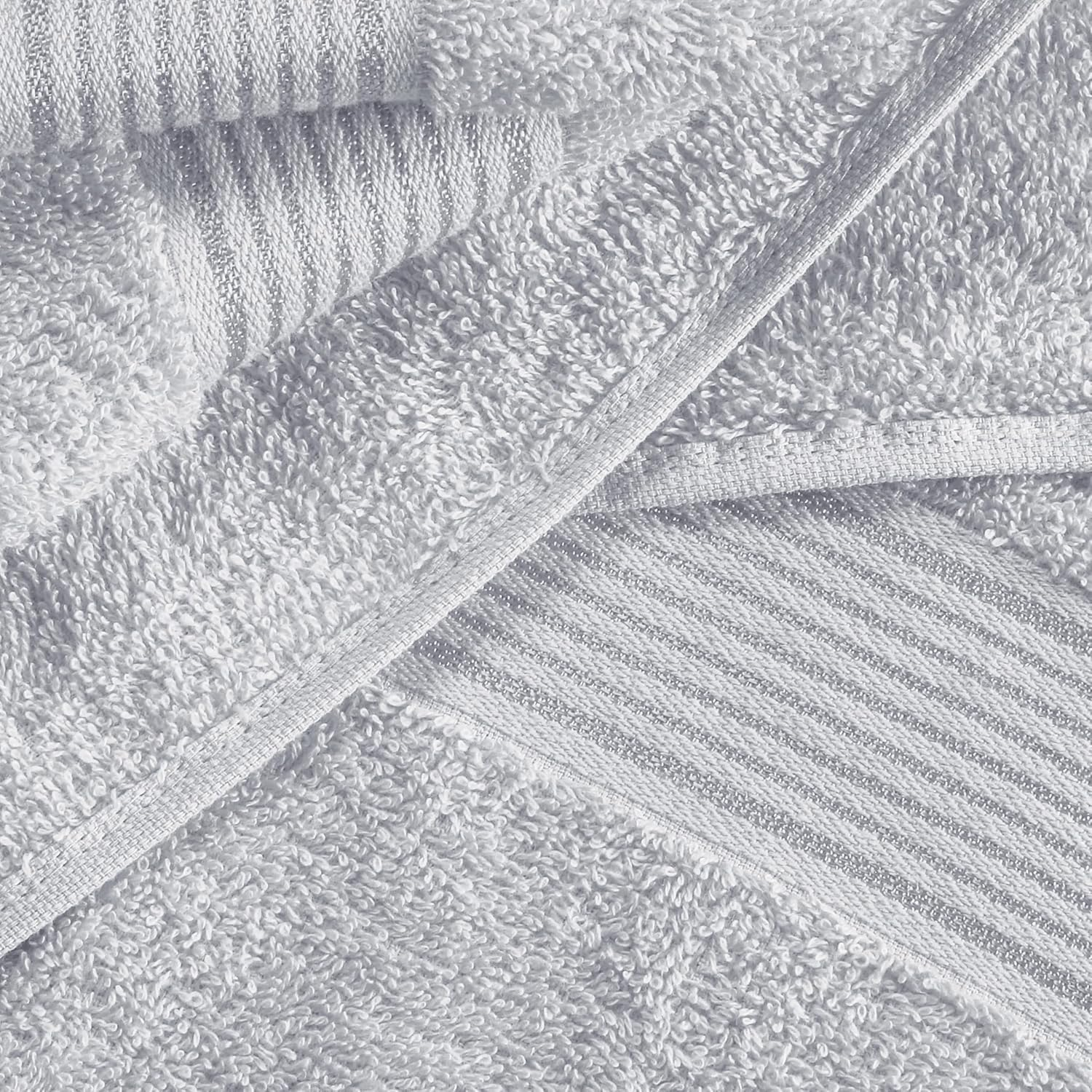 BELZZI Home Ultra Soft 4 Pack Oversized Bath Towel Set 27X54, Cotton Compact Bath Towels, Highly Absorbant Eco-Friendly Quickdry & Lightweight Towel, Ideal for Gym Travel Camp Pool - Light Grey image number 2