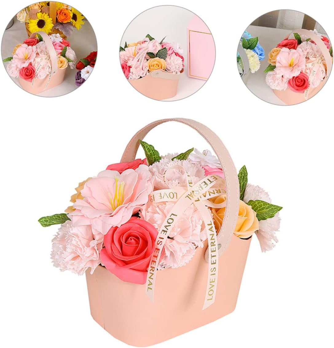 Healvian Flower Petals Bath Soap Box Mother'S Day Women'S Decorative Soap Basket image number 5