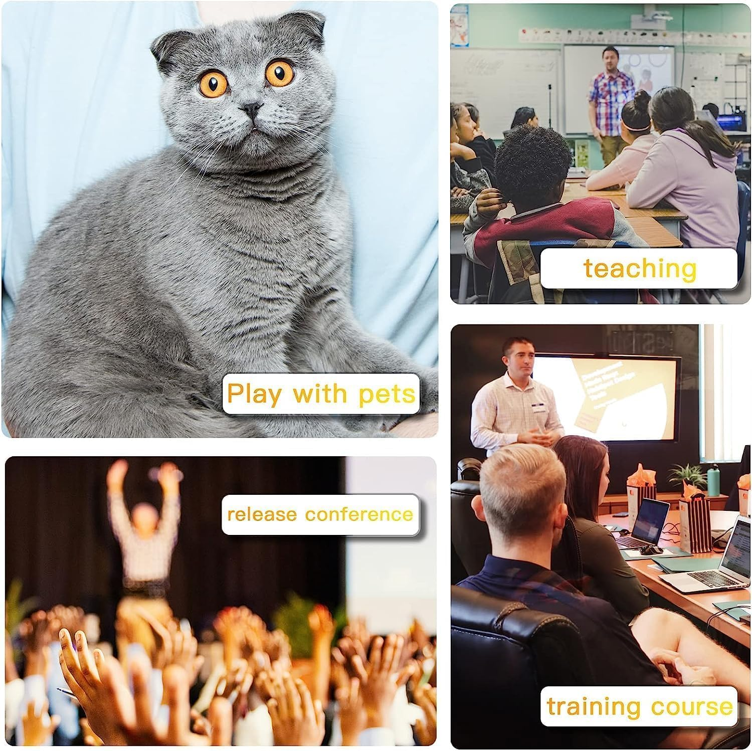 Presentation Clicker Wireless Presenter for Presentations Remote RF 2.4Ghz Classroom Must Haves Powerpoint Clicker for Mac Windows Linux Computer Laptop Google Slide PPT image number 2