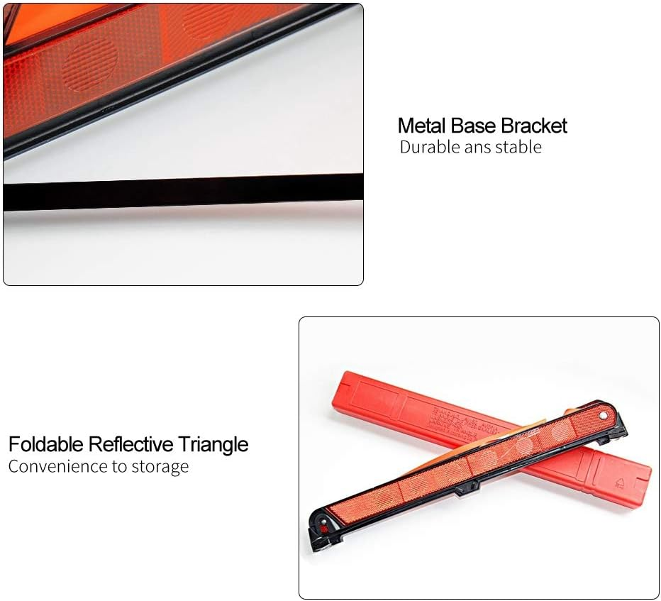 Car Stop Sign, Emergency Reflective Warning Board, Foldable Heavy Metal Fault Sign Board, Motorcycle Use for Fault Emergency Sign Truck image number 1