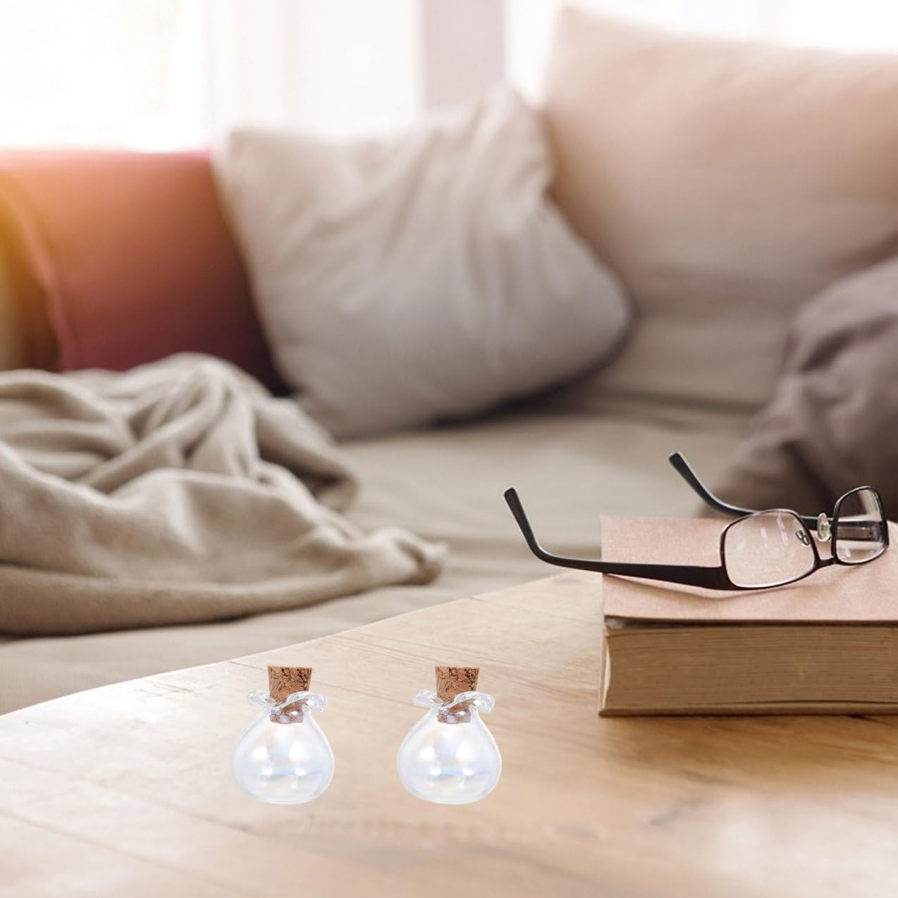 5Pcs Diy Wishing Bottle Glass Drift Bottles Corks for Craft Storage for Home Decor and Art Crafts image number 3