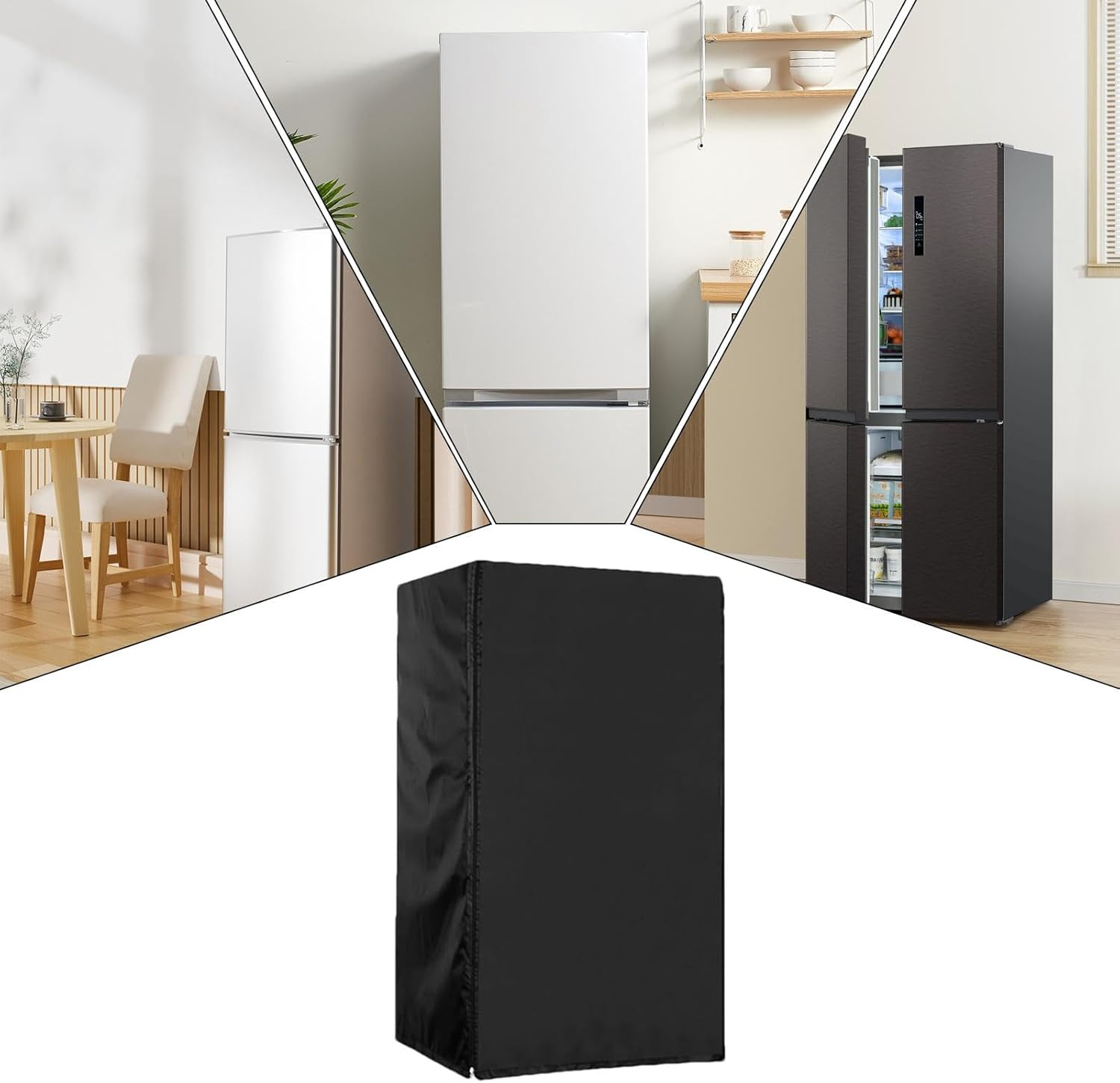 Refrigerator Covers,Oxford Cloth Waterproof Fridge Protector - Beverage Cooler and Refrigerator Dust Cover, Household Appliance Top Mat for Kitchen Home image number 3