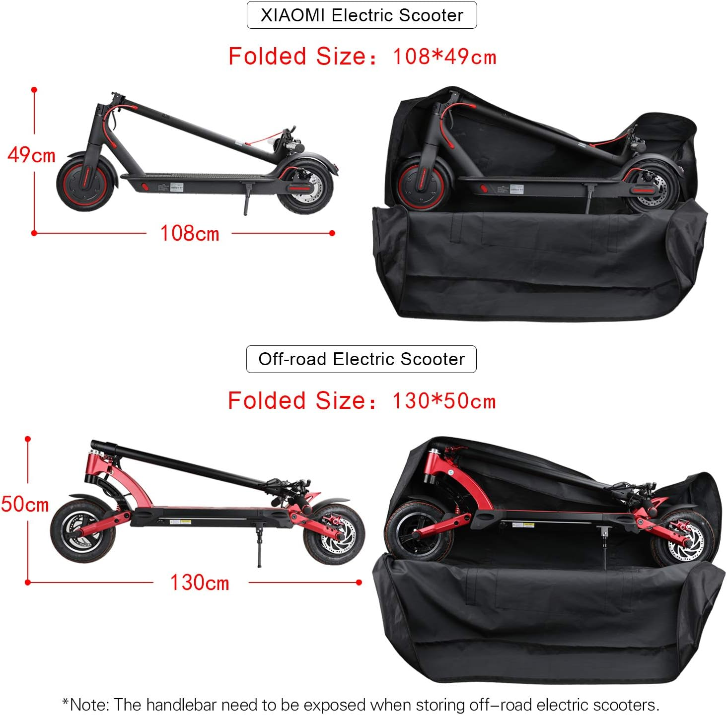 Rhinowalk Scooter Carrying Bag Portable Scooter Storage Bag Electric Scooter Bag E-Scooter Transport Bag Electric Scooter Accessories