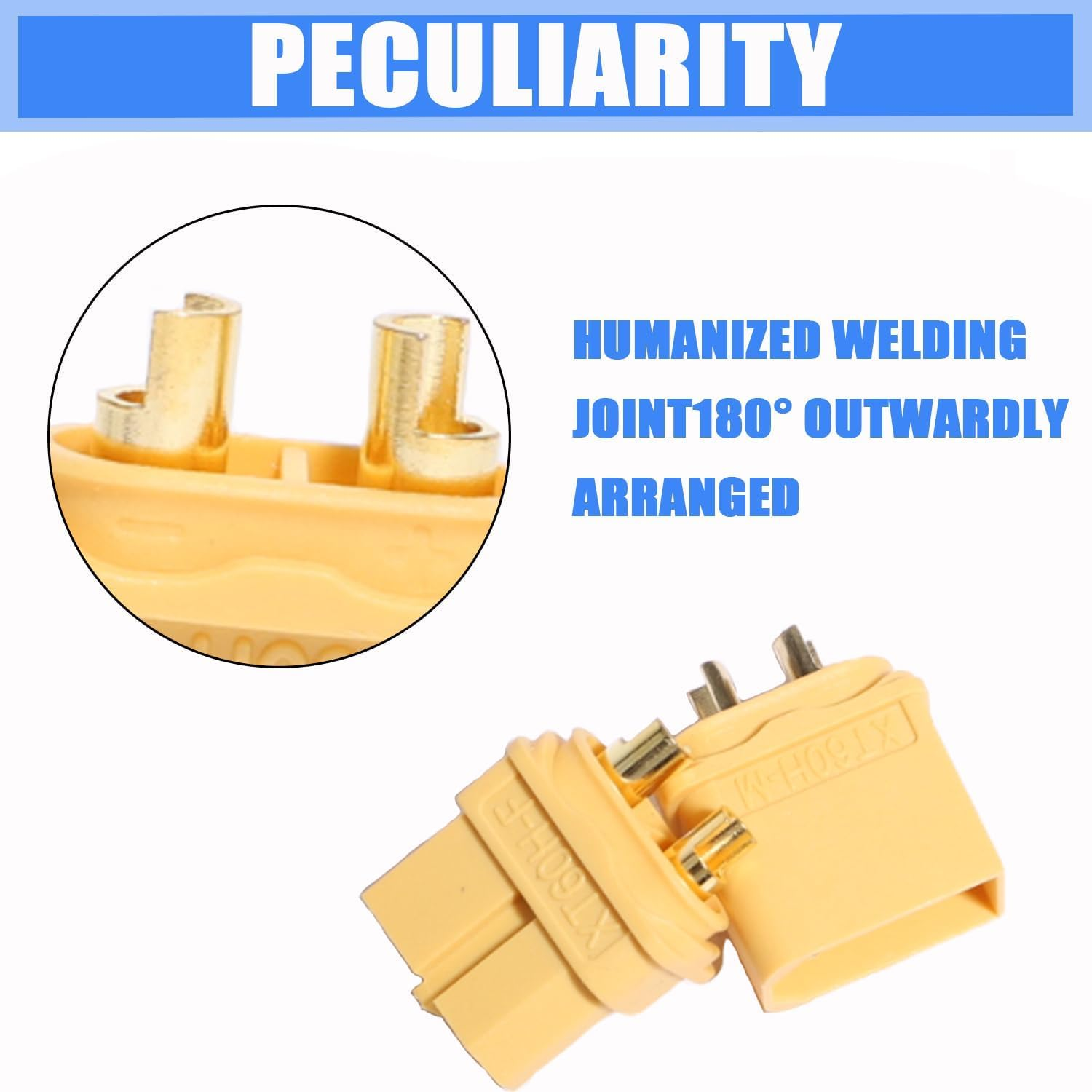 XT60H Connectors (XT60 Upgraded) Male Female Plug Sheath with Sheath 10 Pairs image number 4
