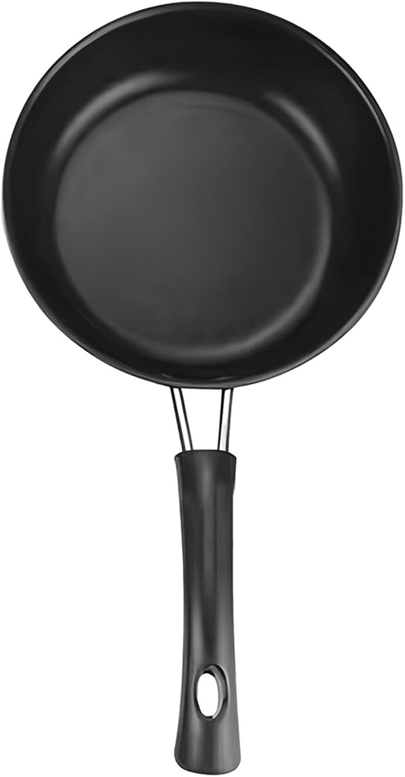 Non Stick Omelette Mini Frying Pan Easy Clean Fish round with Handle Stainless Steel Ergonomic image number 2