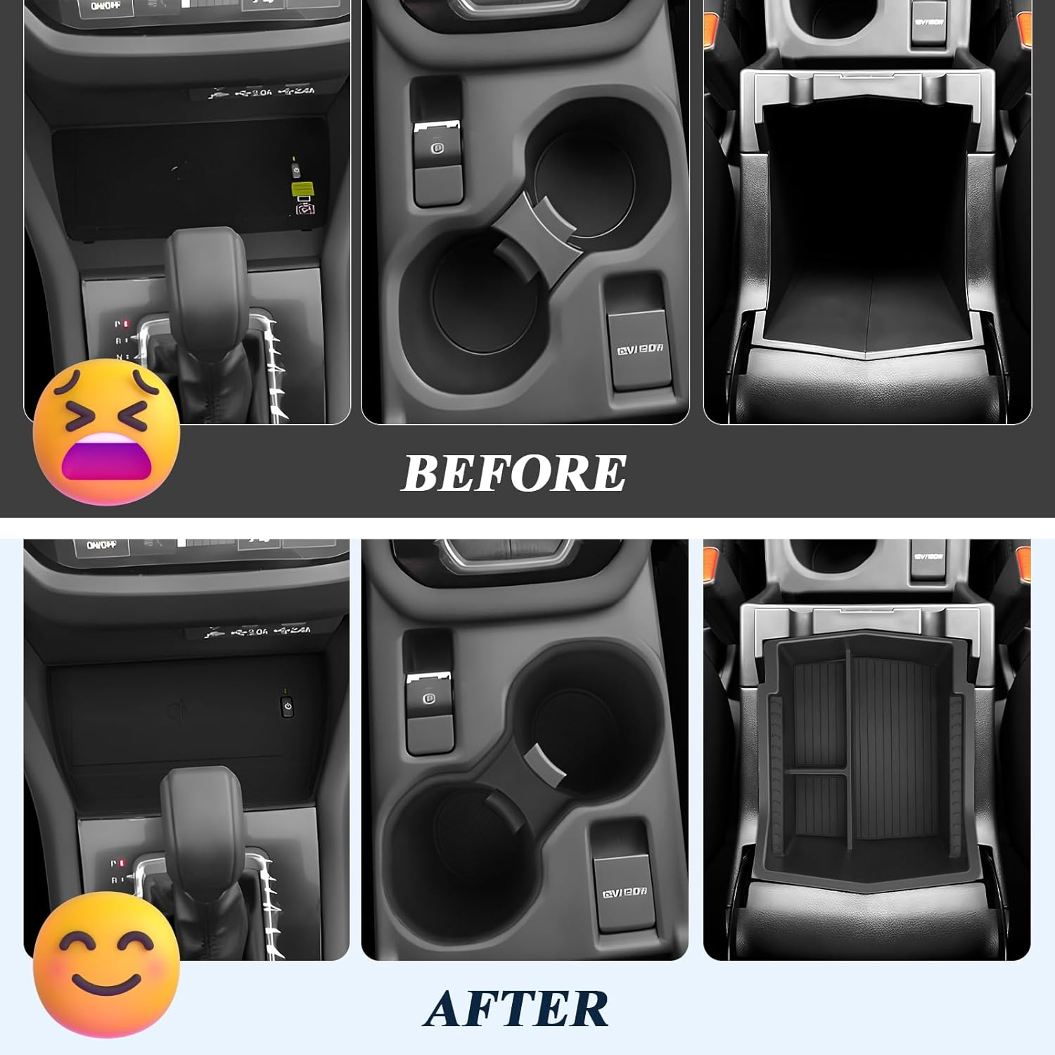 BIBIBO for 2025 Subaru Forester Center Console Organizer 2025 2026 Subaru Forester Console Armrest Tray+Cup Holder +Wireless Charging Mat 2025 Forester Insert Organizer 2025 Forester Accessories image number 1