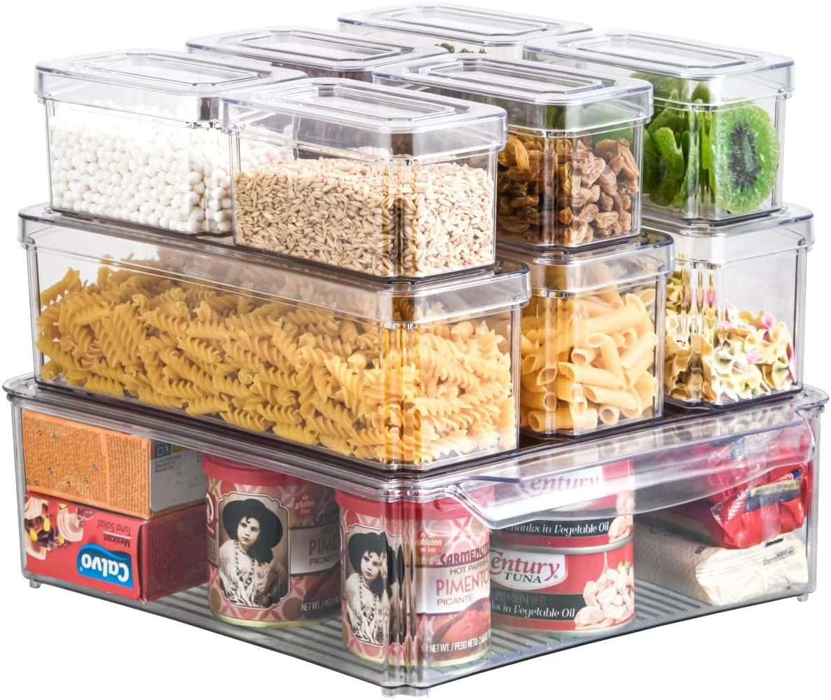 Airtight Food Storage Container Set, Fridge Pantry Organiser Ideal for Home & Kitchen Organisation - Meal Prep Containers Lunch Box -100% Leak Proof Lid (16) image number 1