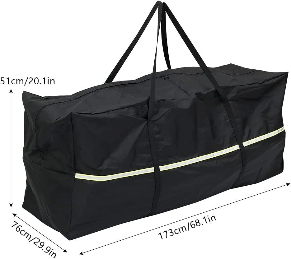 Garden Furniture Cushion Storage Bag,210D Oxford Fabric Christmas Tree Storage Bag,Outdoor Waterproof Anti-Uv Heavy Duty Rip Proof Carry Case Organiser with Handle & Zipper (173 * 76 * 51) - 173*76*51 image number 6