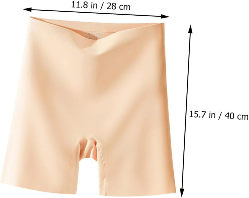 Beavorty Safety Shorts High Waist Seamless Thin Underwear Tummy Control Ice Cooling Skin Color L Large Anti-Exposure Breathable Shorts for Summer Khaki image number 4
